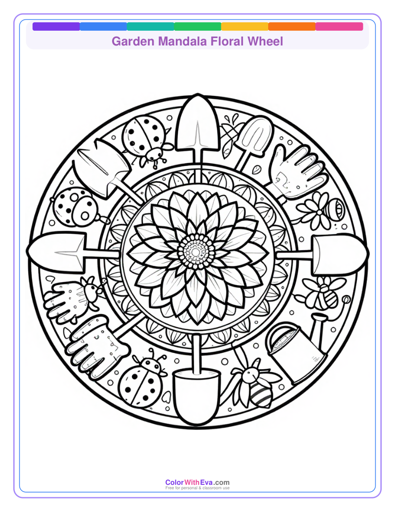 Garden Mandala Floral Wheel thumbnail