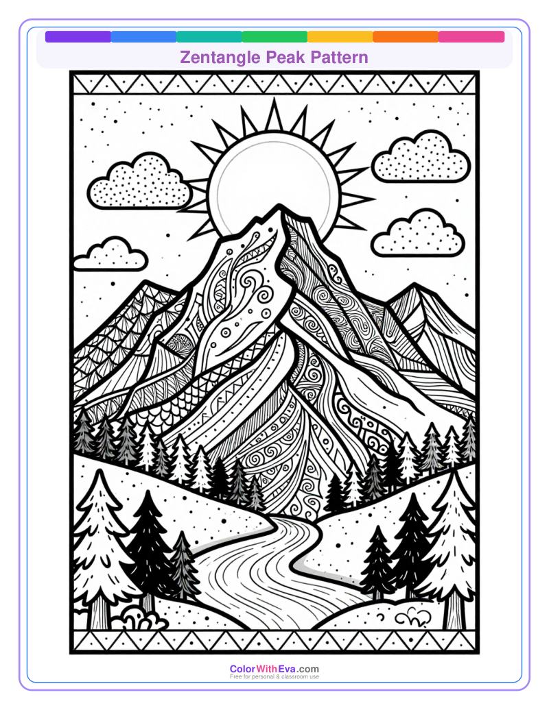Zentangle Peak Pattern preview