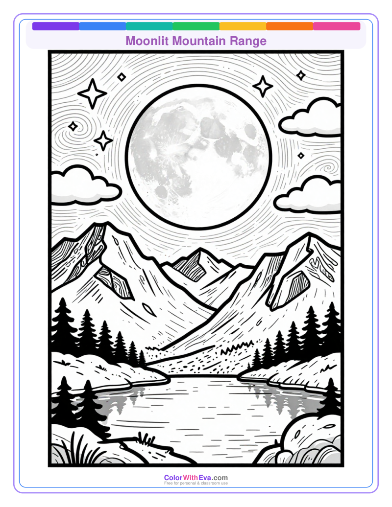 Moonlit Mountain Range preview