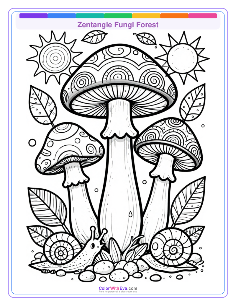 Zentangle Fungi Forest thumbnail