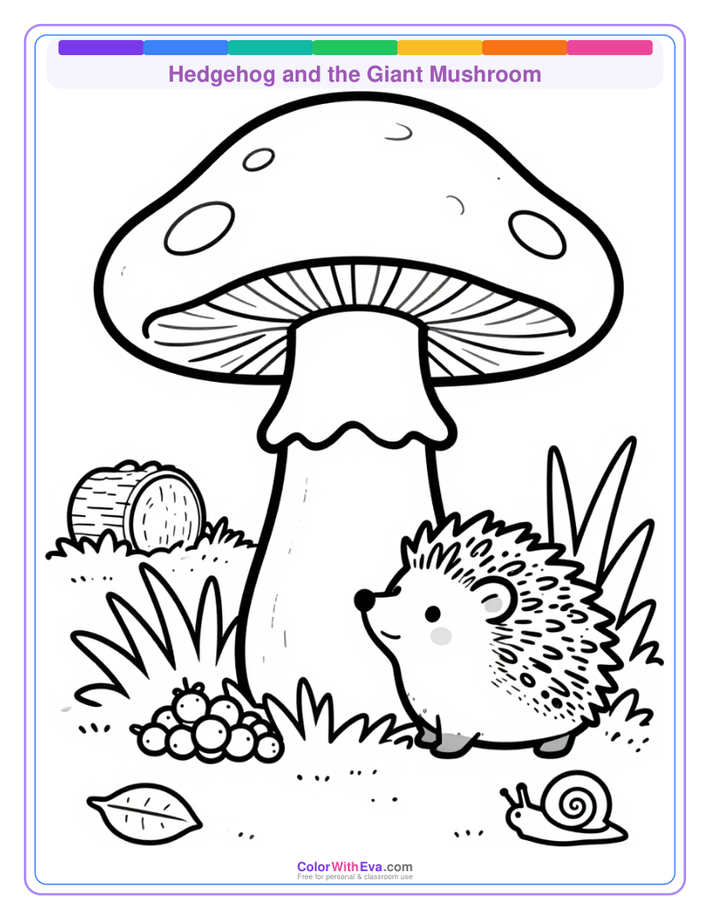 Hedgehog and the Giant Mushroom preview