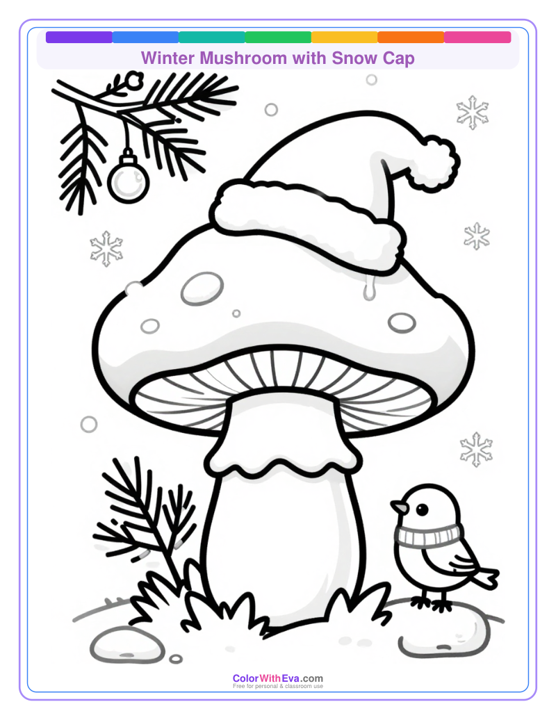 Winter Mushroom with Snow Cap preview