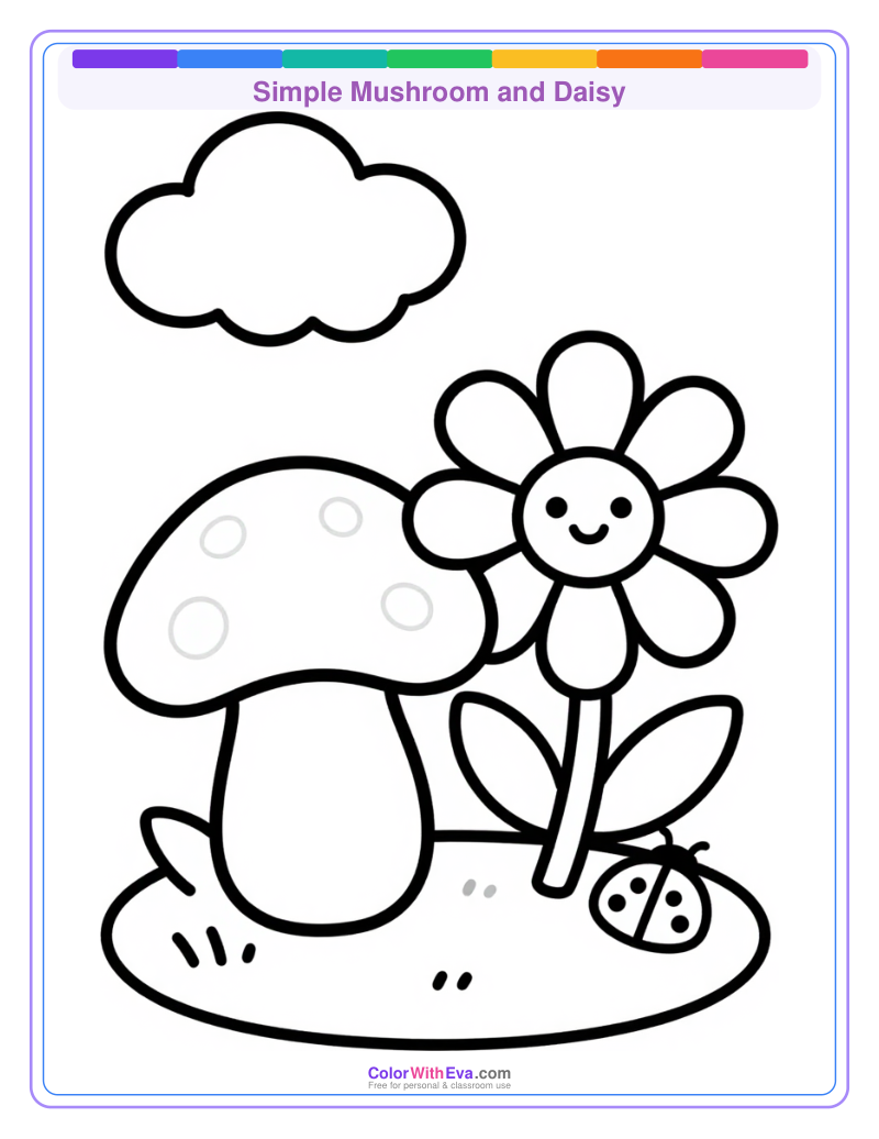 Simple Mushroom and Daisy preview