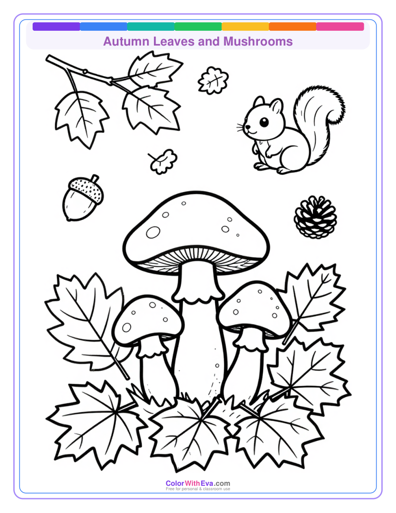Autumn Leaves and Mushrooms preview