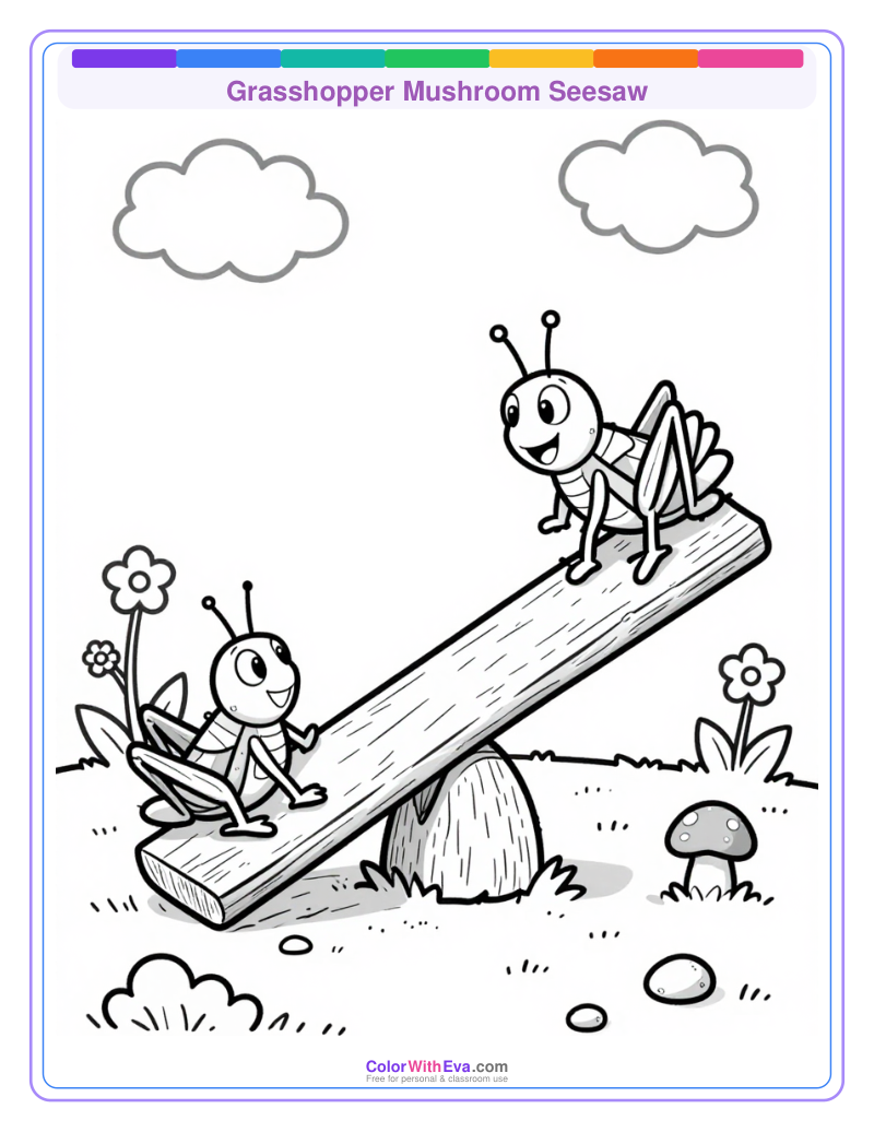 Grasshopper Mushroom Seesaw preview