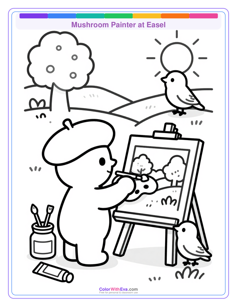 Mushroom Painter at Easel thumbnail