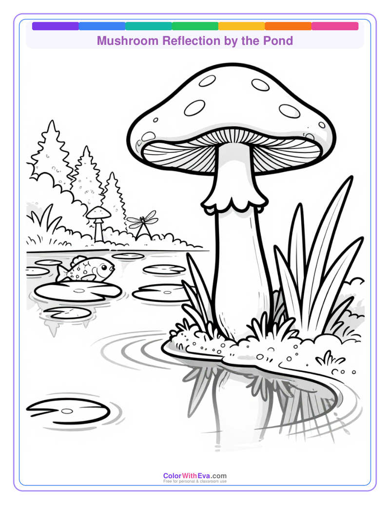 Mushroom Reflection by the Pond preview