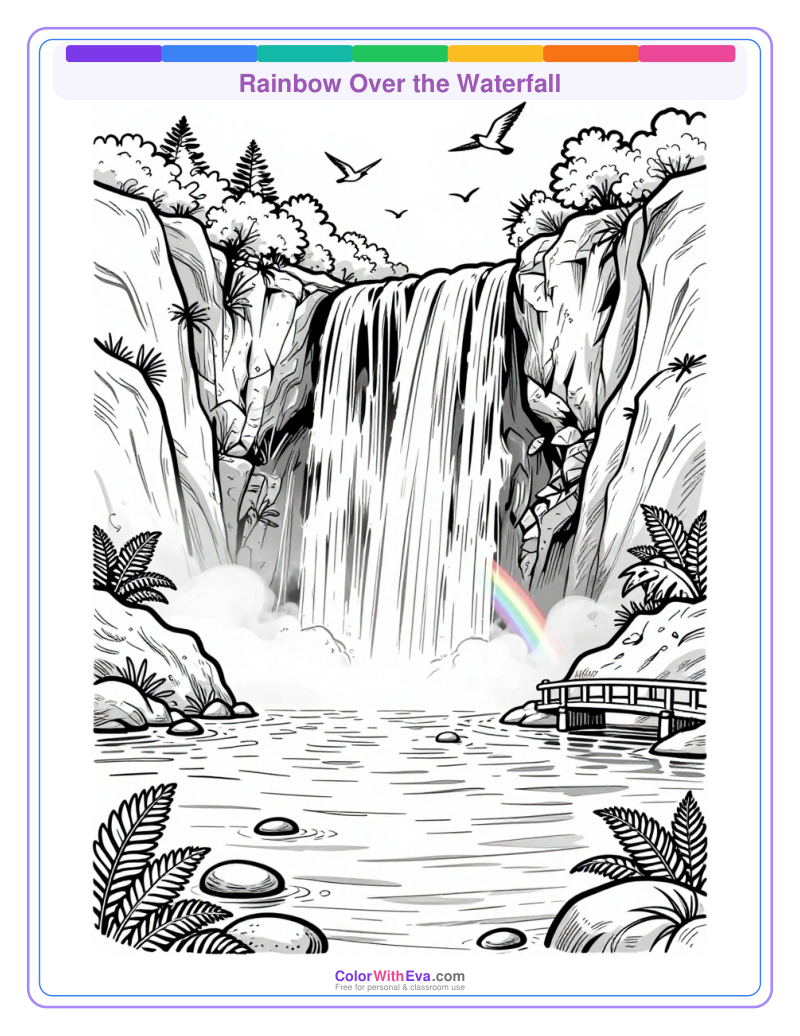 Rainbow Over the Waterfall preview