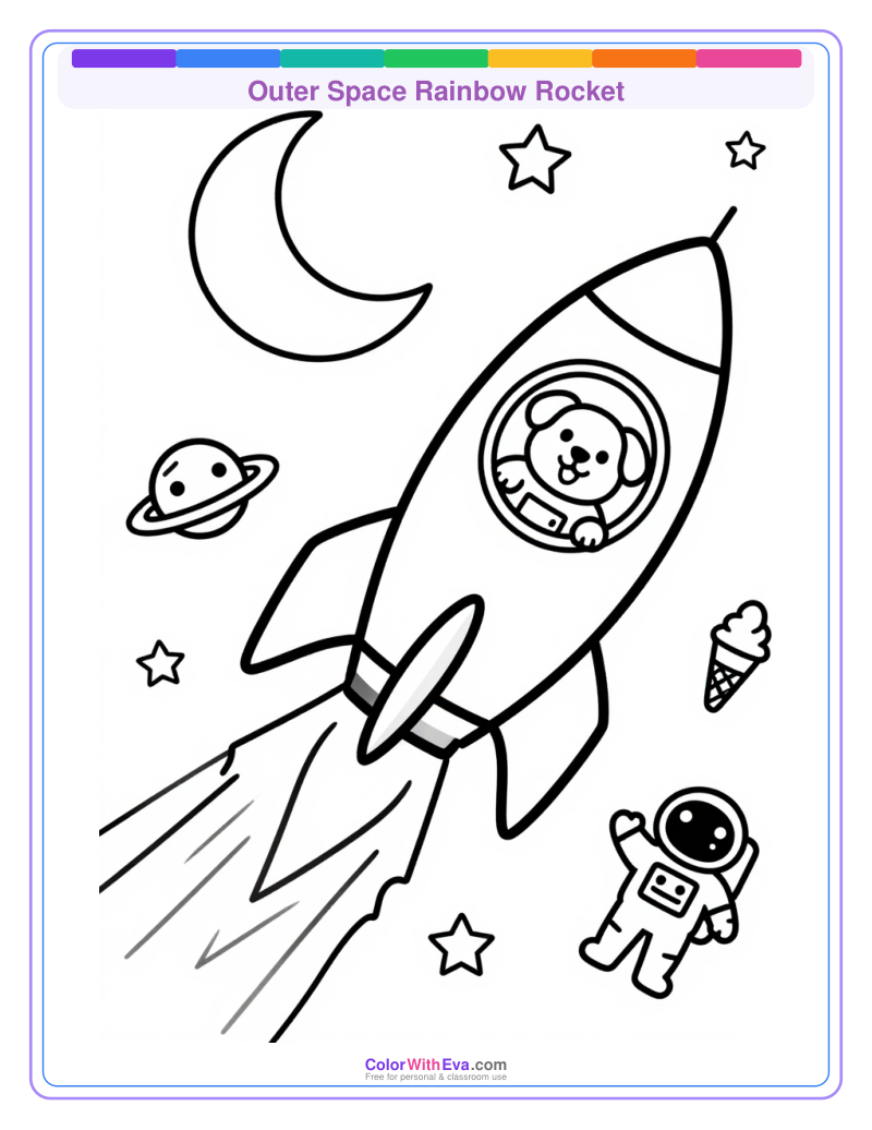Outer Space Rainbow Rocket thumbnail