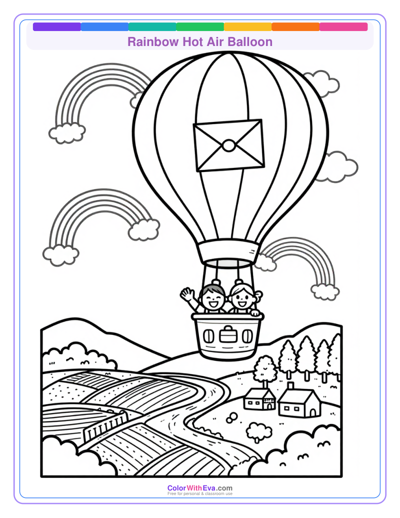 Rainbow Hot Air Balloon preview