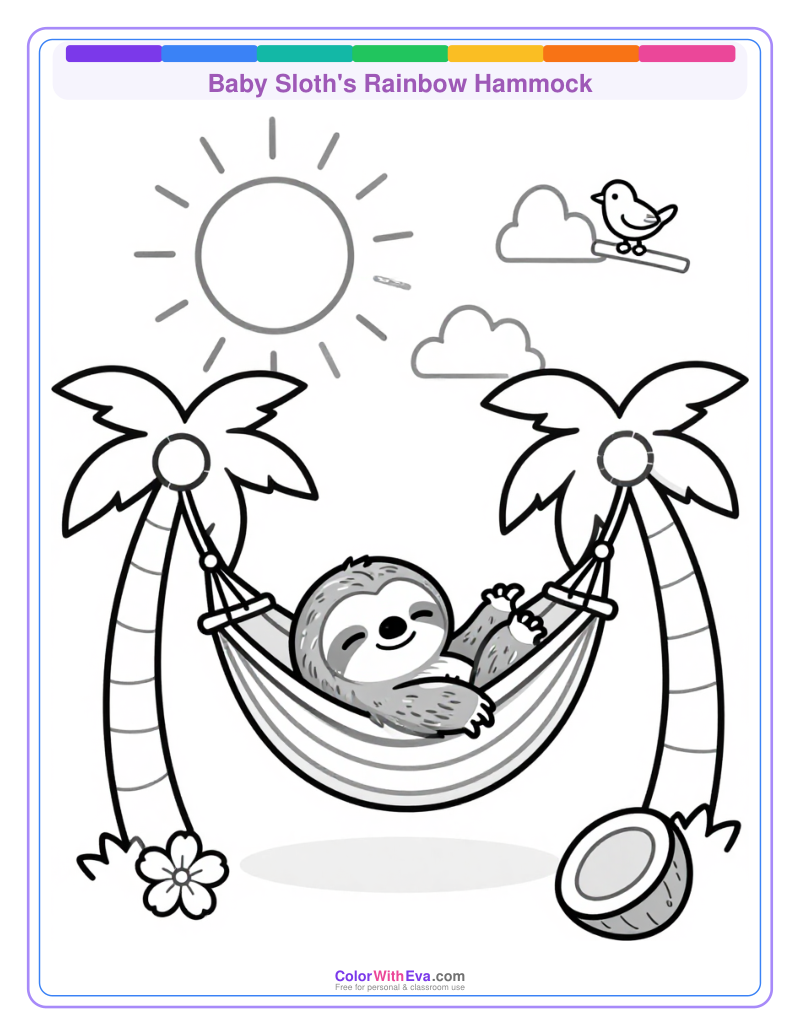 Baby Sloth's Rainbow Hammock thumbnail