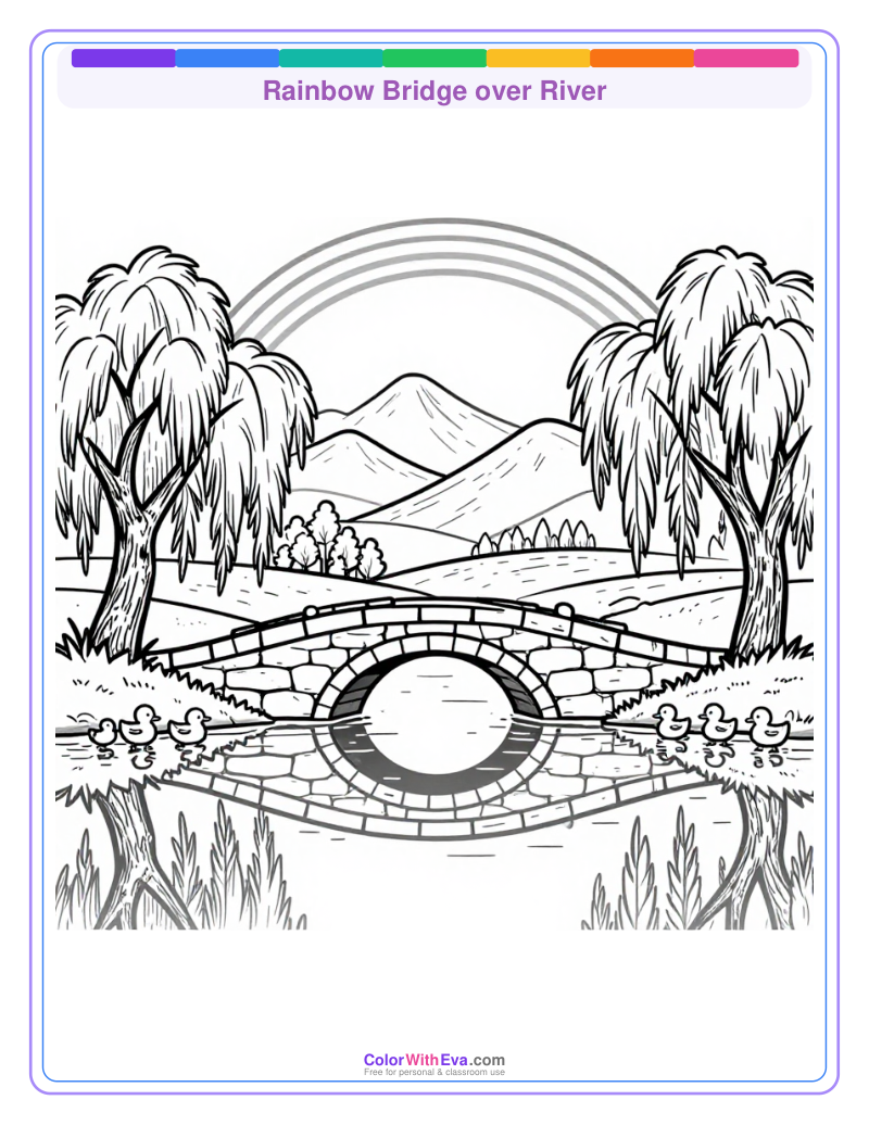 Rainbow Bridge over River preview