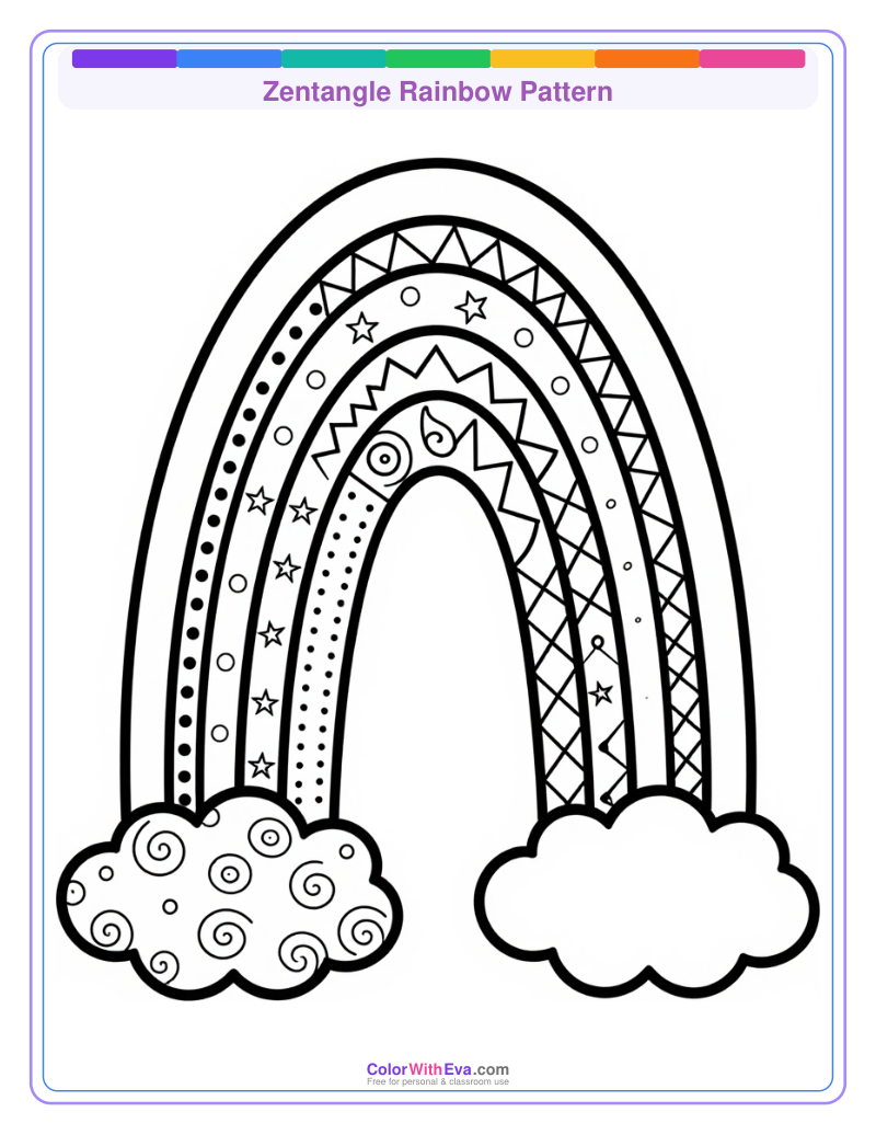 Zentangle Rainbow Pattern preview