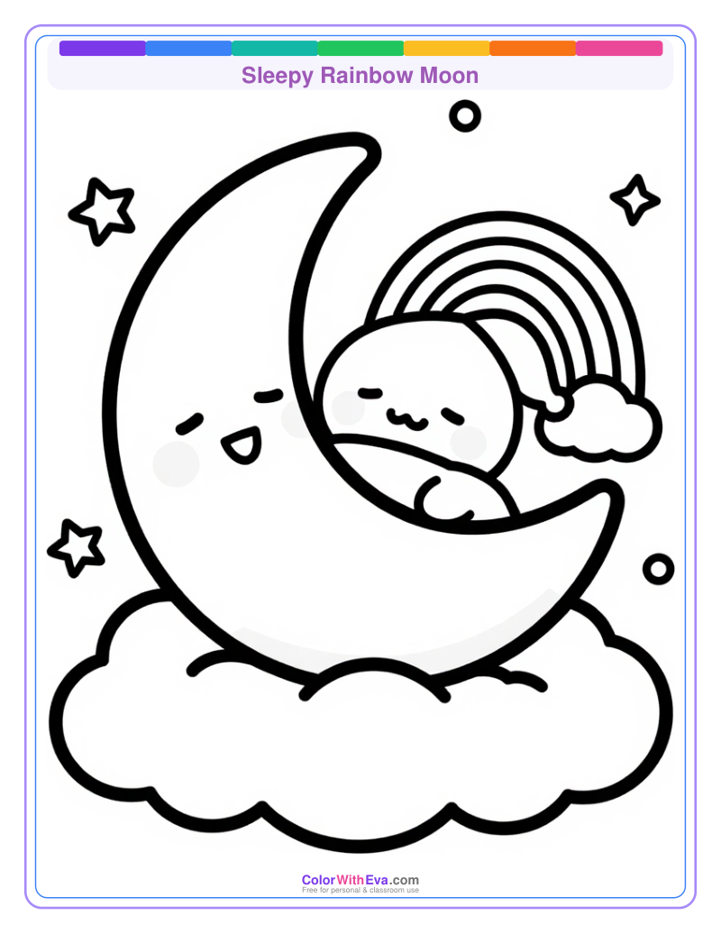 Sleepy Rainbow Moon preview