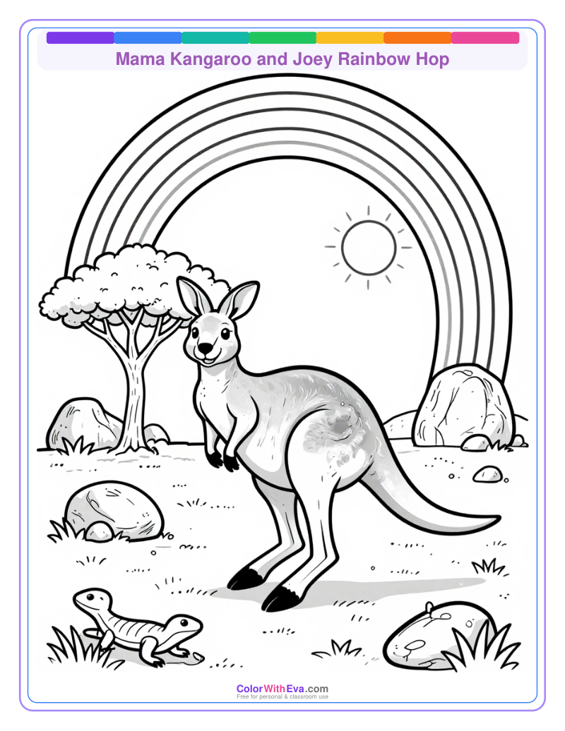 Mama Kangaroo and Joey Rainbow Hop thumbnail