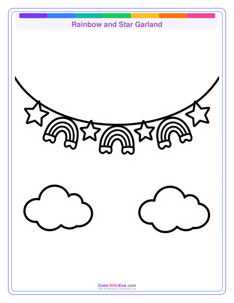 Rainbow and Star Garland preview