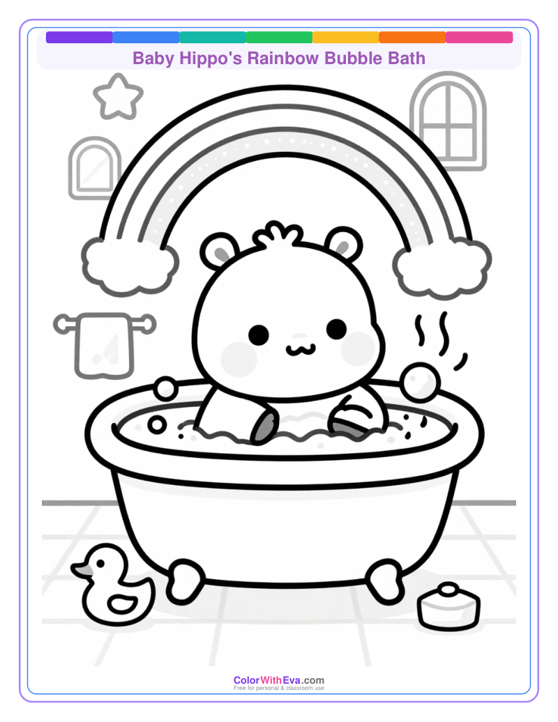 Baby Hippo's Rainbow Bubble Bath thumbnail