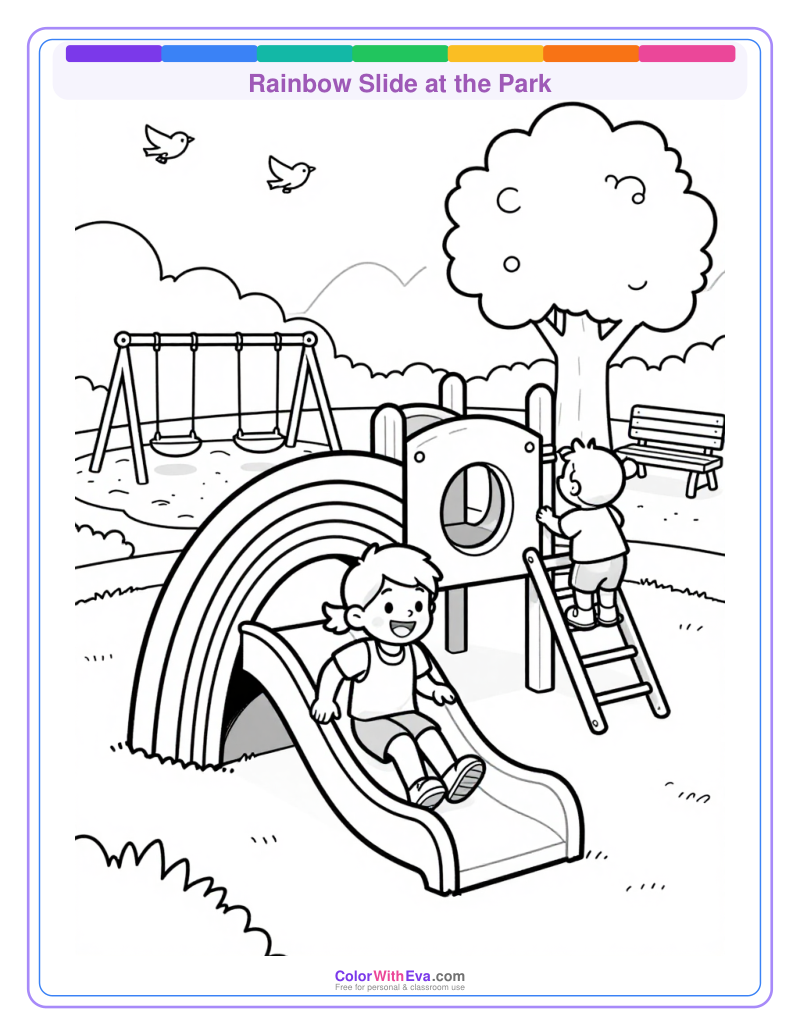 Rainbow Slide at the Park preview