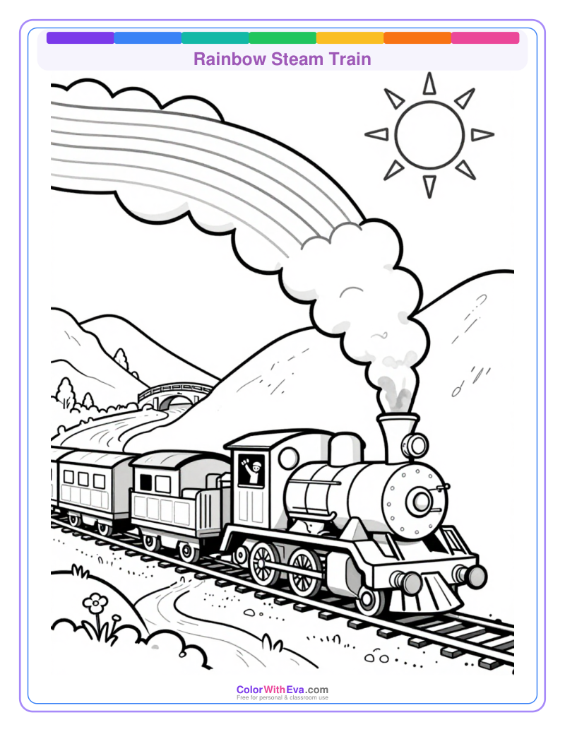 Rainbow Steam Train preview