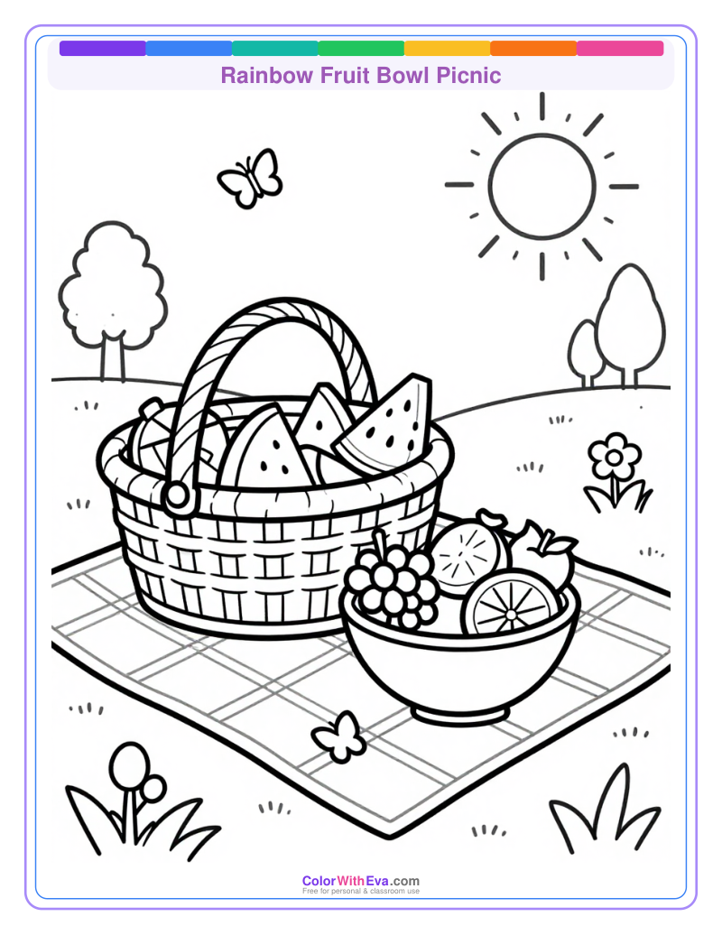 Rainbow Fruit Bowl Picnic preview
