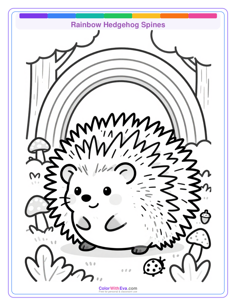 Rainbow Hedgehog Spines preview