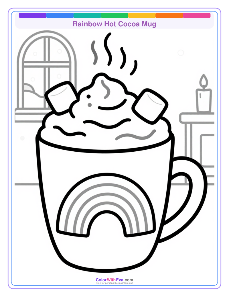 Rainbow Hot Cocoa Mug preview