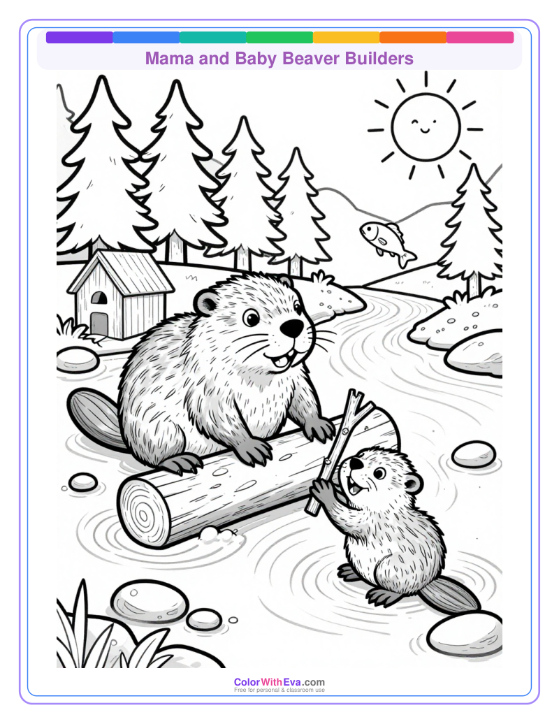 Mama and Baby Beaver Builders thumbnail