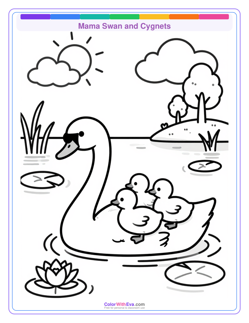 Mama Swan and Cygnets thumbnail