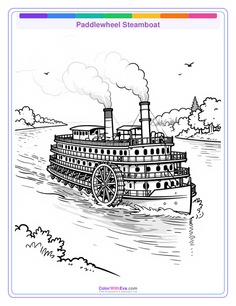 Paddlewheel Steamboat preview