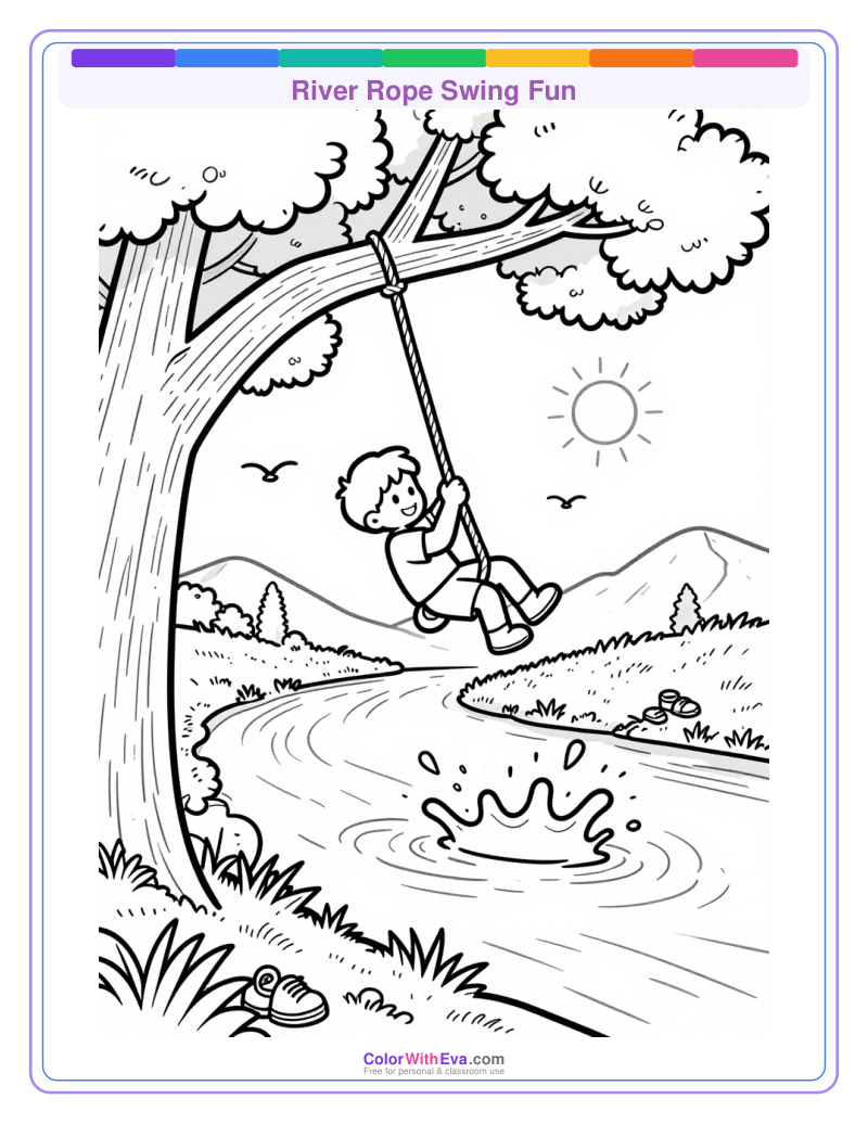 River Rope Swing Fun preview