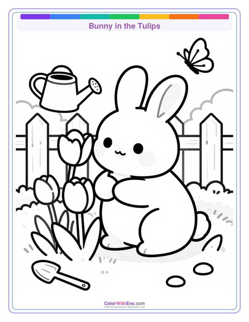 Bunny in the Tulips preview