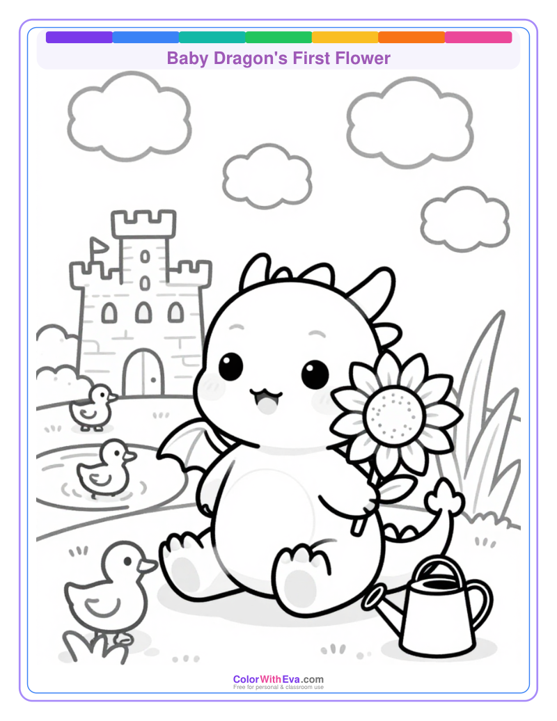 Baby Dragon's First Flower thumbnail