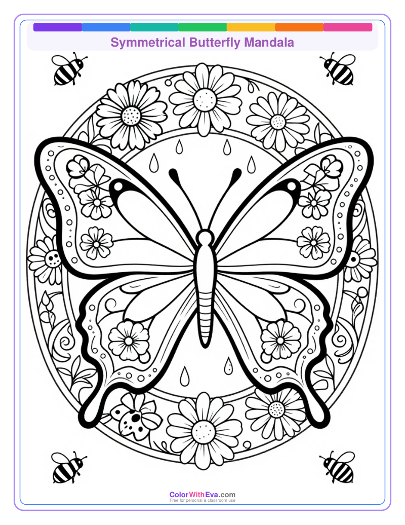 Symmetrical Butterfly Mandala thumbnail