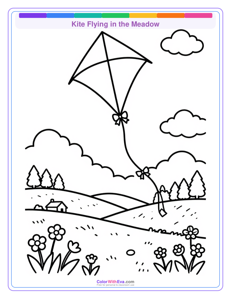 Kite Flying in the Meadow preview