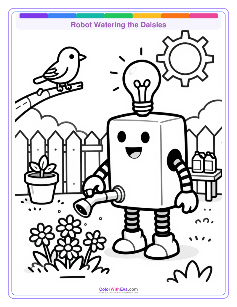 Robot Watering the Daisies preview