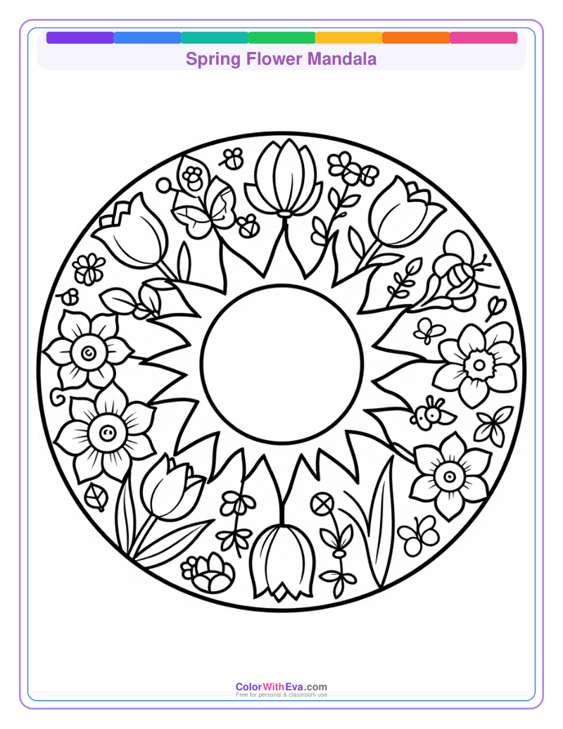 Spring Flower Mandala preview