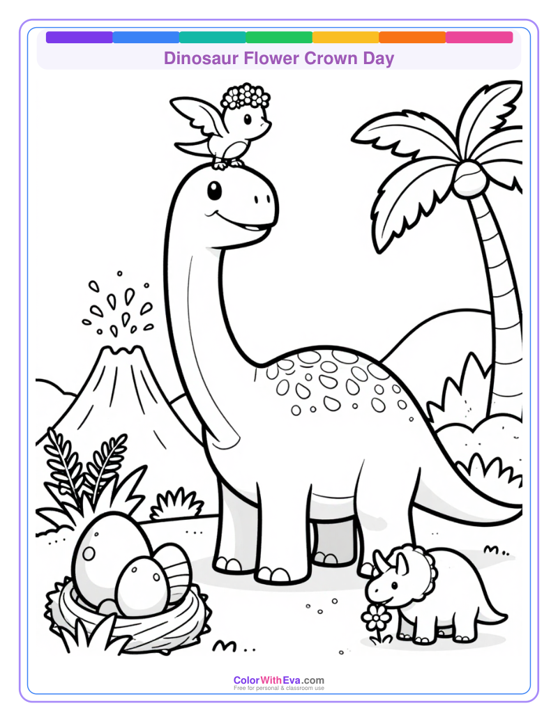 Dinosaur Flower Crown Day thumbnail