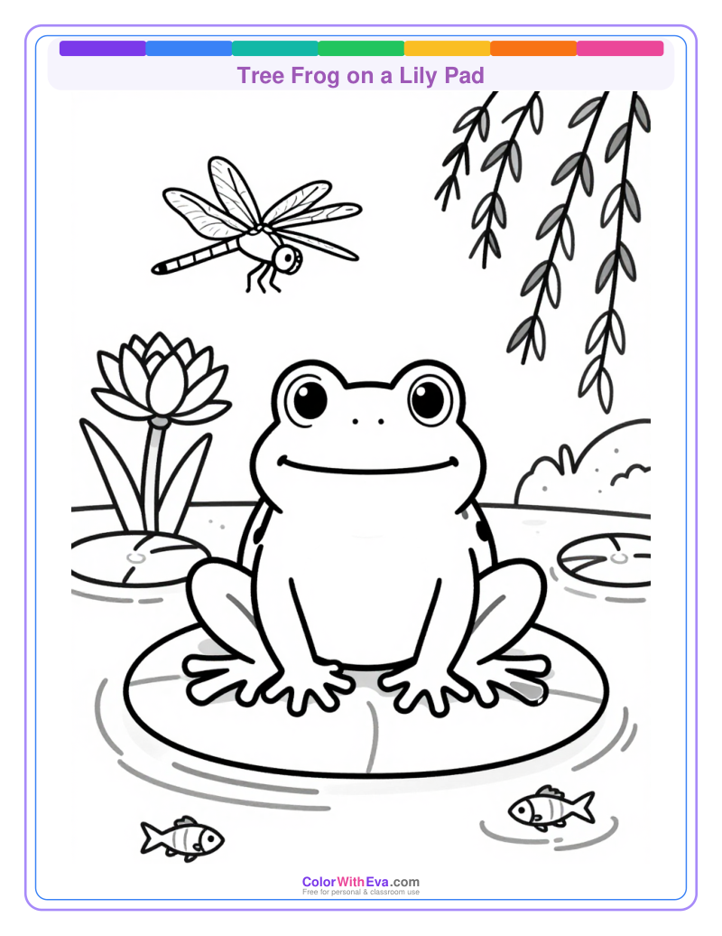 Tree Frog on a Lily Pad preview
