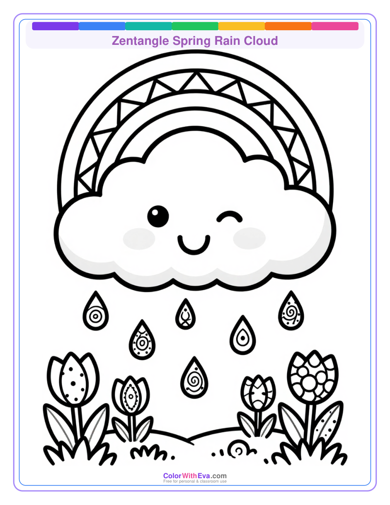 Zentangle Spring Rain Cloud thumbnail