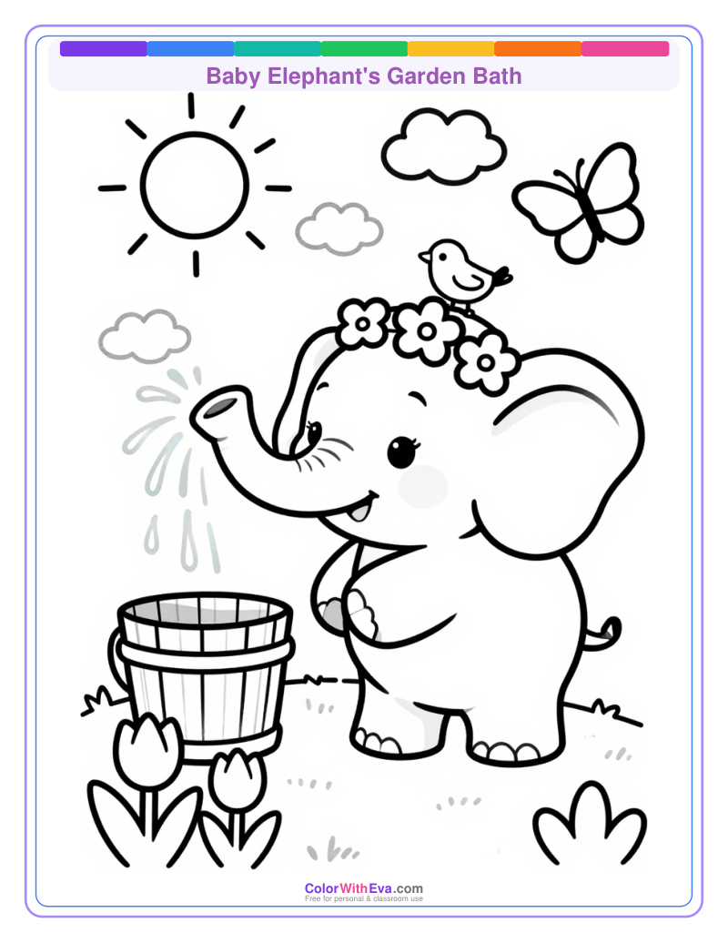 Baby Elephant's Garden Bath thumbnail