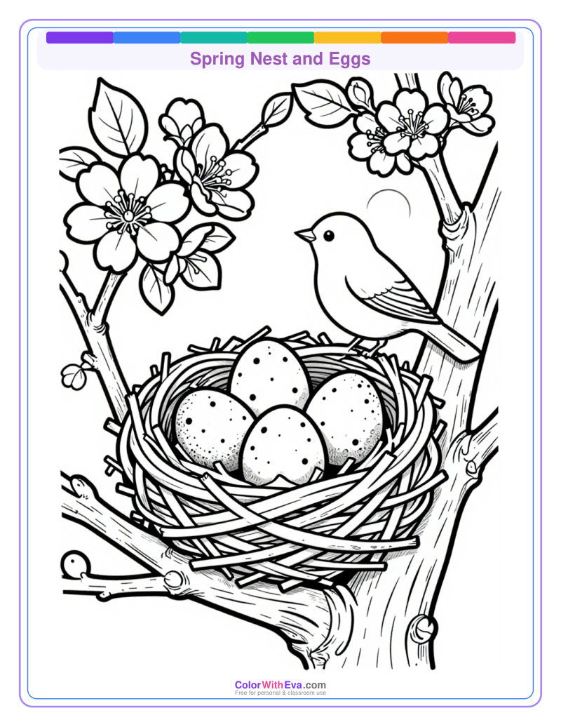 Spring Nest and Eggs preview