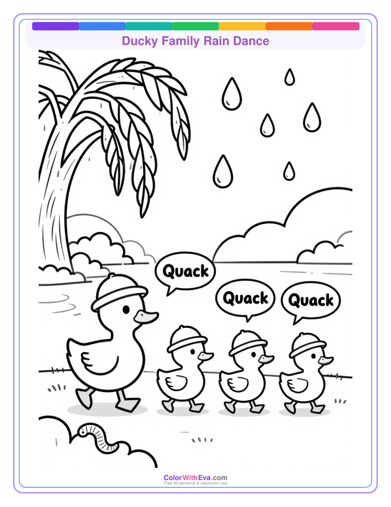 Ducky Family Rain Dance thumbnail