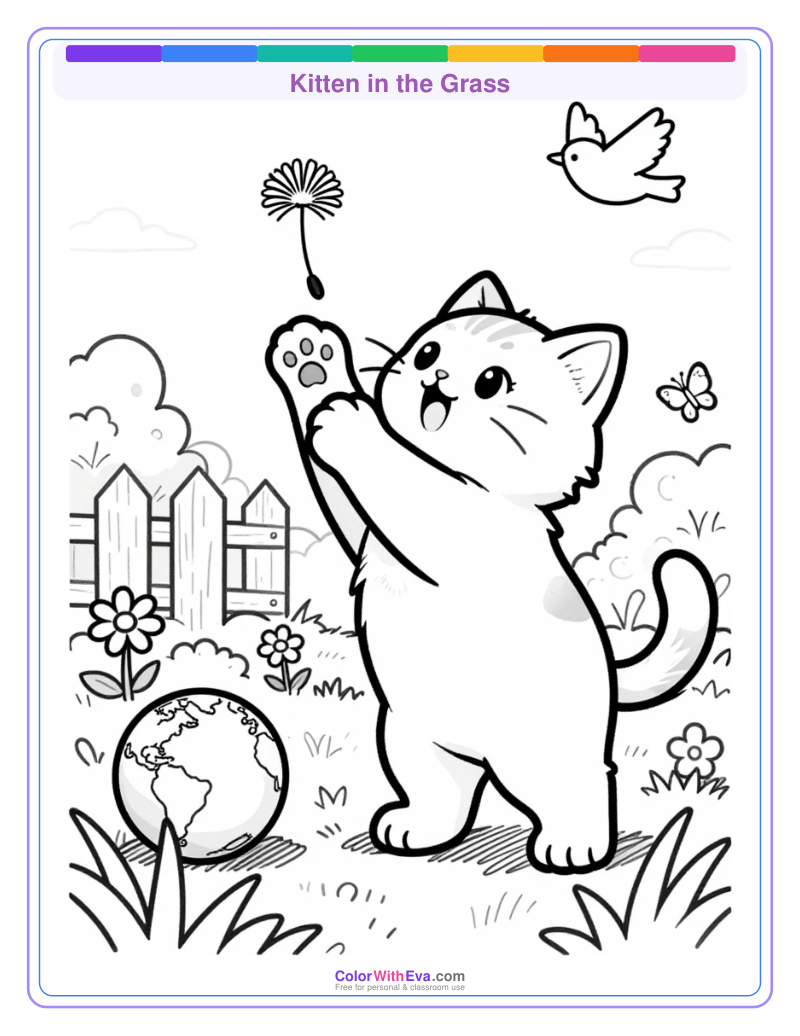 Kitten in the Grass preview