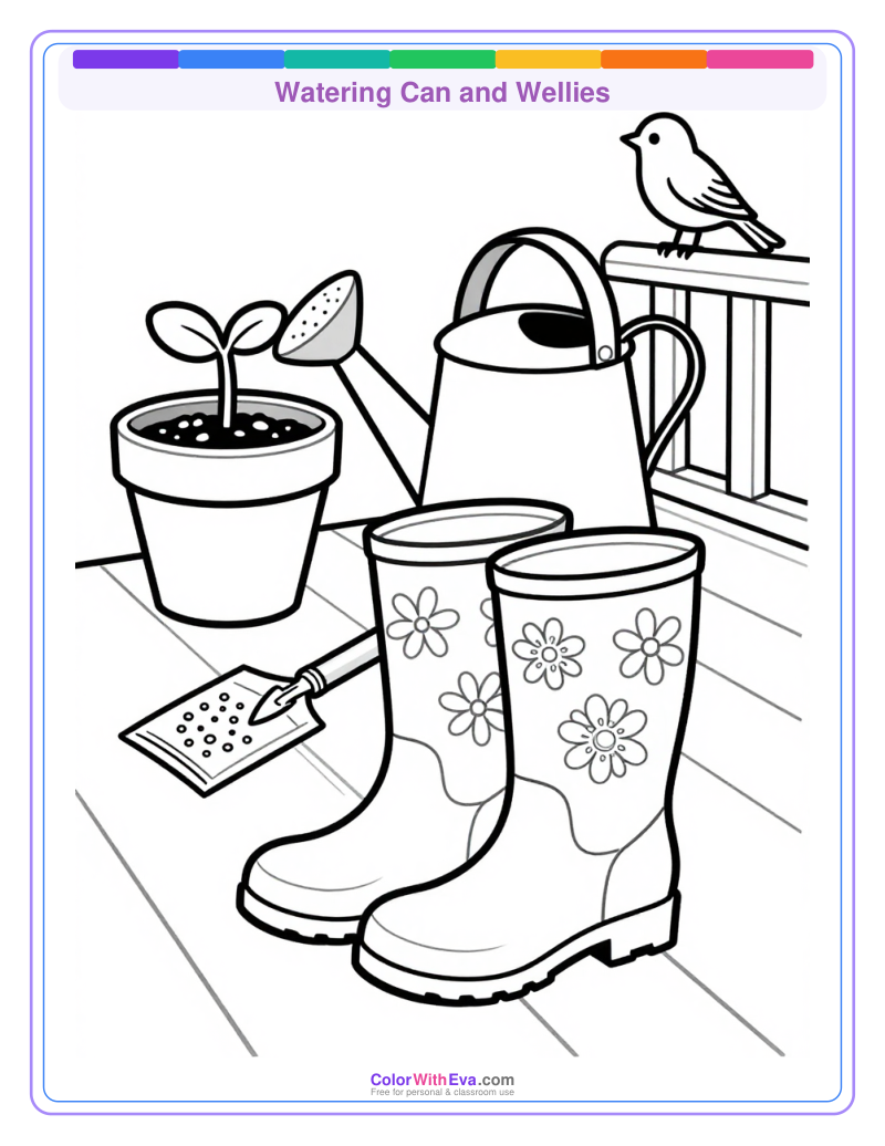 Watering Can and Wellies preview