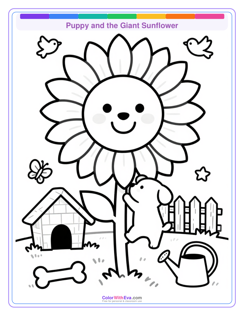Puppy and the Giant Sunflower thumbnail