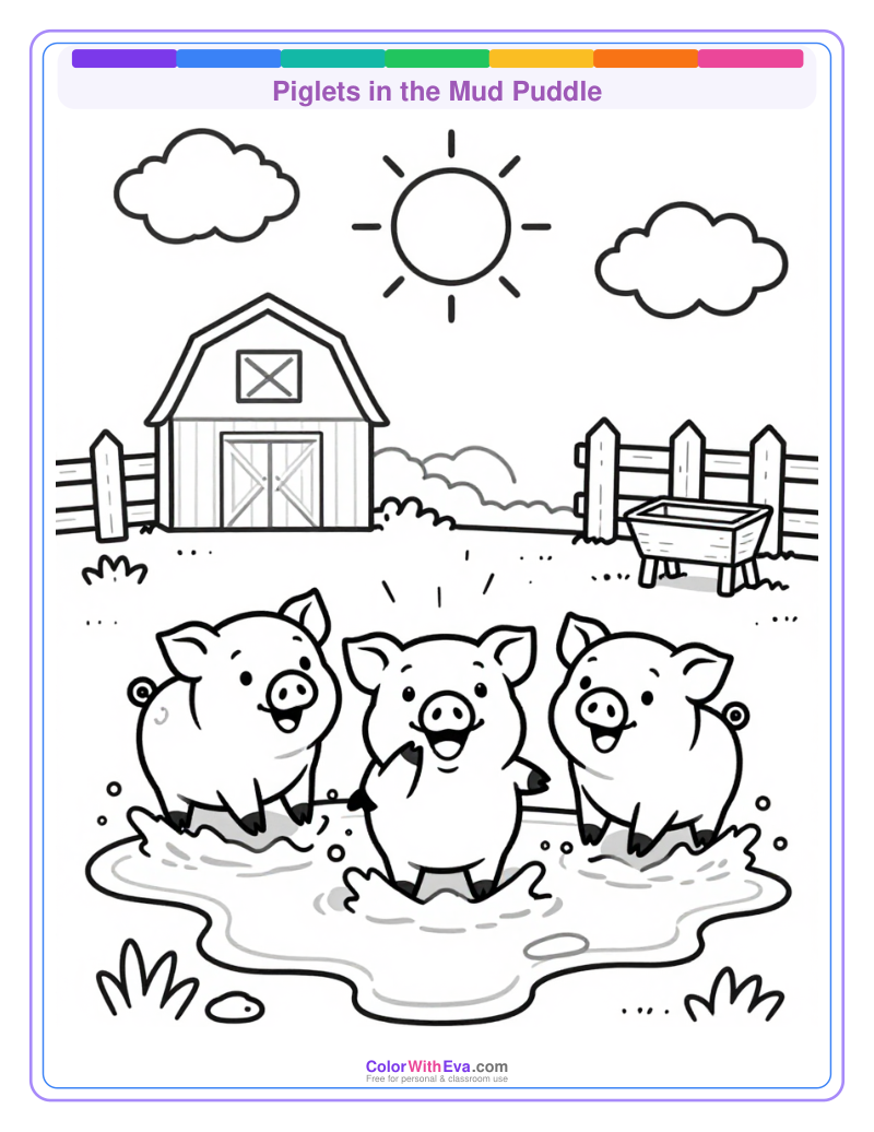 Piglets in the Mud Puddle preview