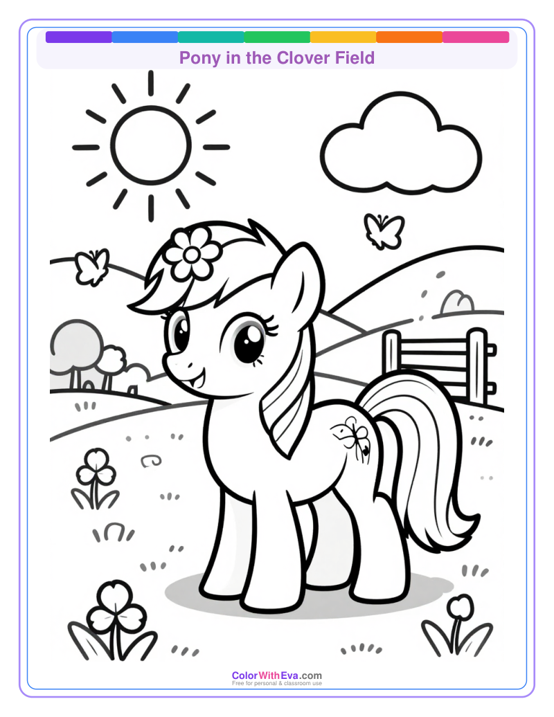Pony in the Clover Field preview