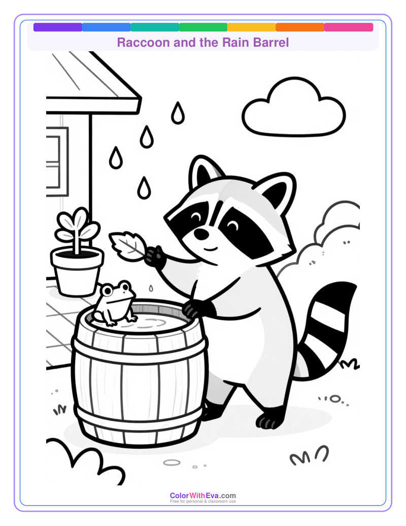 Raccoon and the Rain Barrel preview