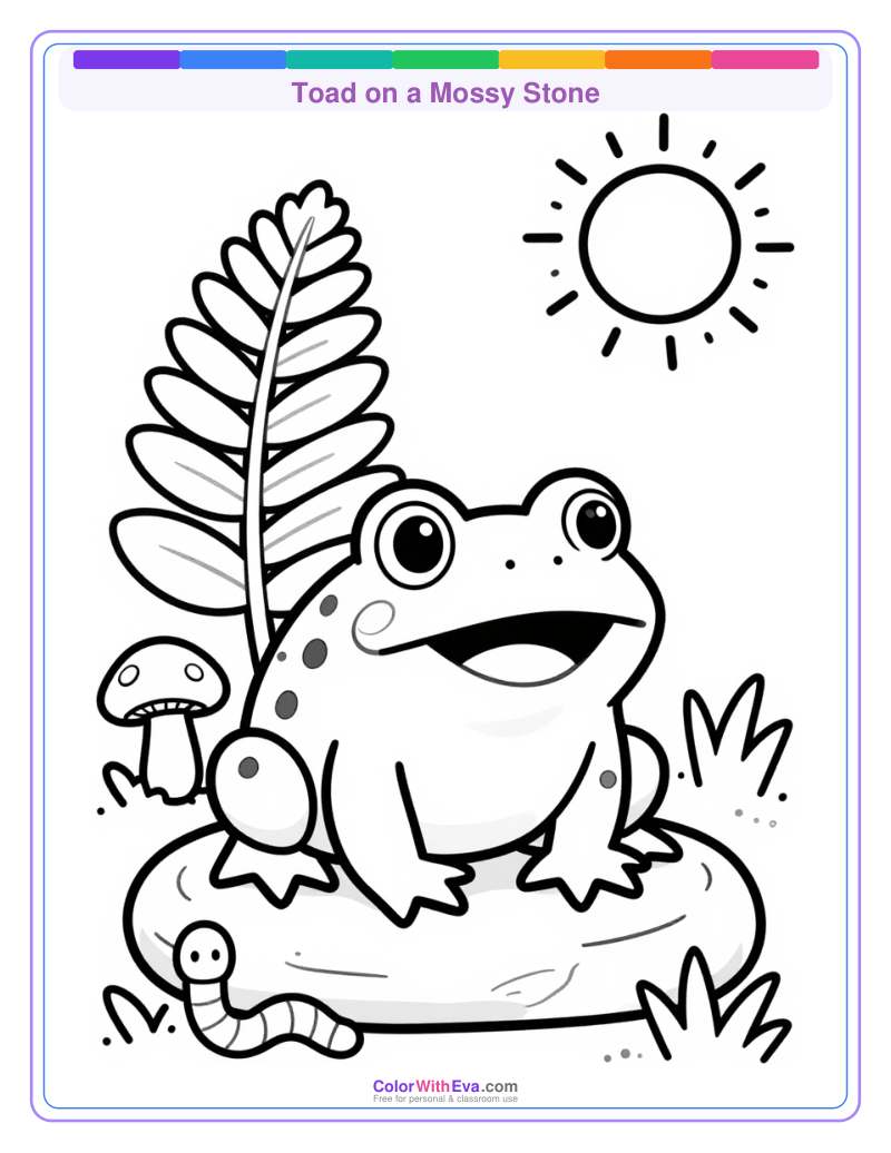 Toad on a Mossy Stone preview