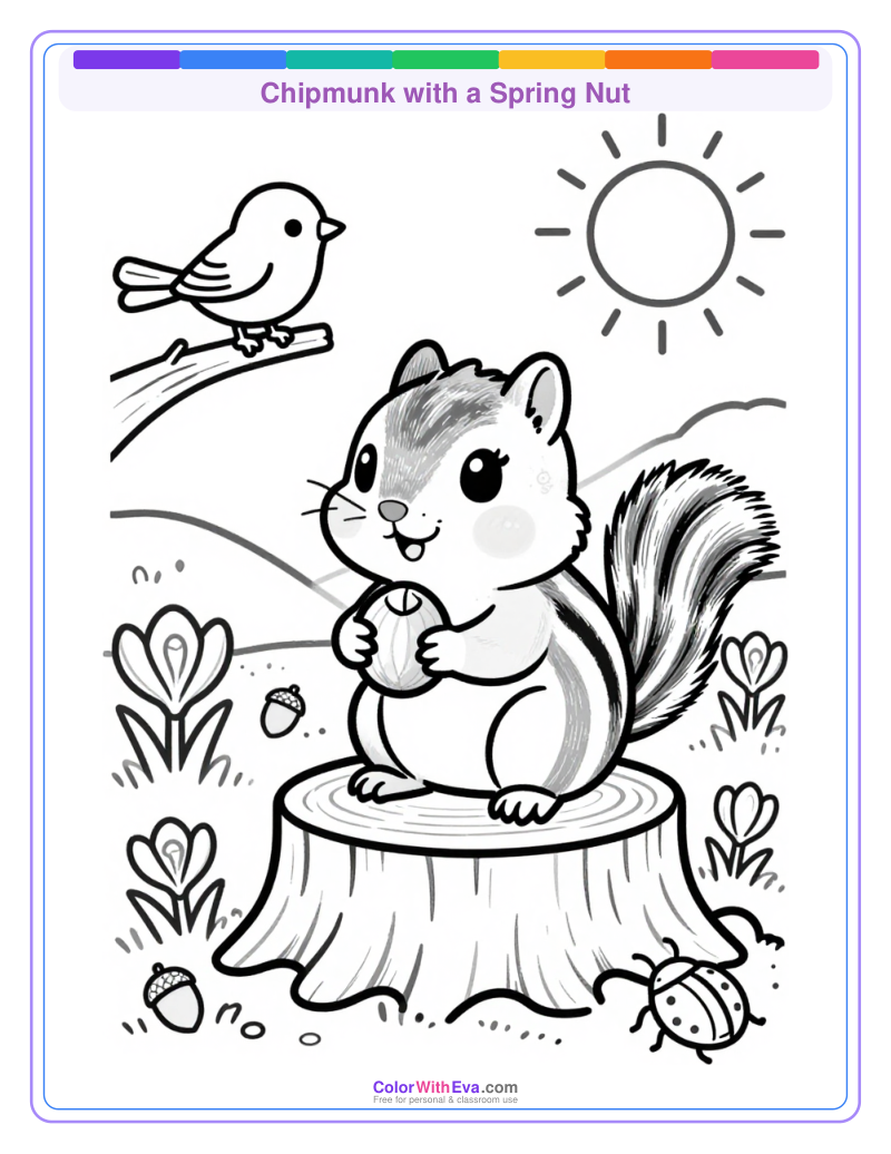 Chipmunk with a Spring Nut preview